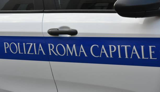 istock Police car in Rome 1171989095