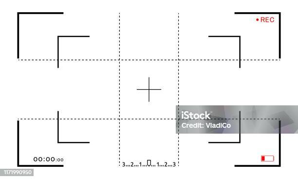 Camera Monitor Frame Camera Frame Viewfinder Screen Video Recorder Digital Display With ...