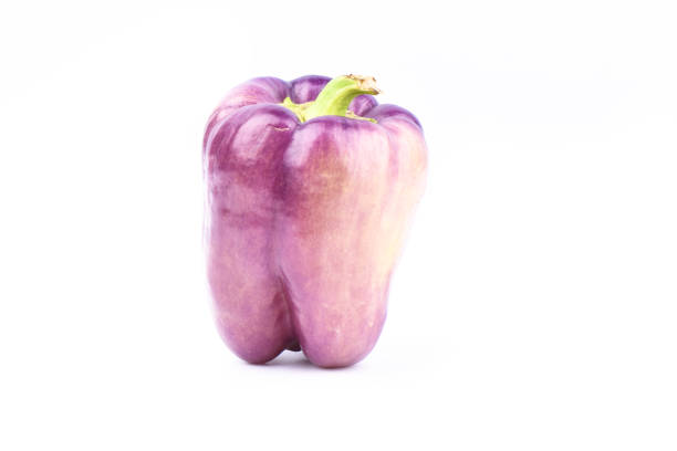 istock Fresh purple bell pepper isolated on white background. 1171992920
