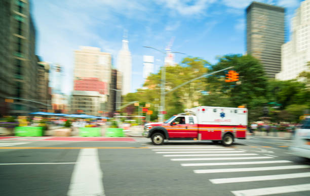 istock Ambulance speeding in New York 1171996751