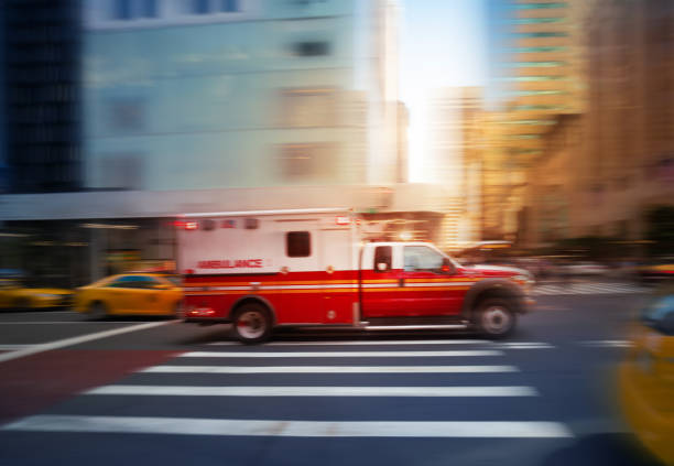 istock Ambulance speeding in New York 1171997140