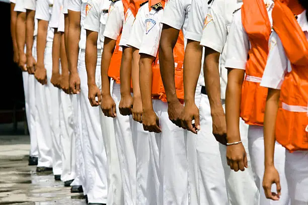 Photo of Cadets all standing in line