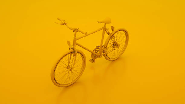 istock Yellow Bicycle. Minimal idea concept. 3d illustration 1172001809