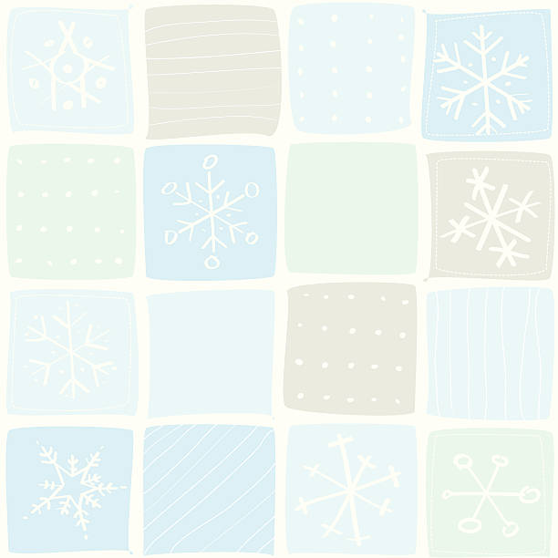 weihnachten-schneeflocken-muster - seamless pattern meteorology snowflake stock-grafiken, -clipart, -cartoons und -symbole