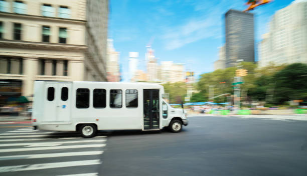 istock Shuttle passenger bus in Manhattan, New York 1172005020