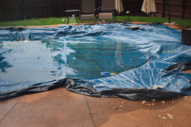istock Flooded Swimming pool cover 1172019424