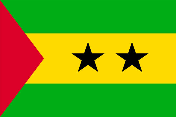 flagge von sao tome und principe. souveräne staatsflagge von sao tome und principe - sao tome and principe stock-grafiken, -clipart, -cartoons und -symbole