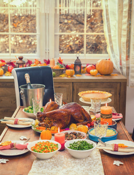 istock Traditional Stuffed Turkey with Side Dishes for Thanksgiving Day 1172022208