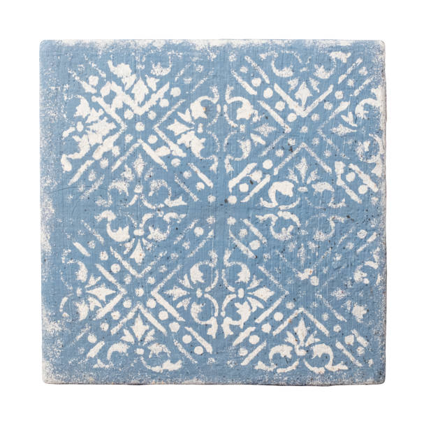 古いガラス張りのタイルのクローズアップディテール - islam art mosaic pattern ストックフォトと画像