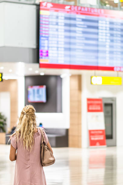 istock Checking the schedule at the airport 1172034308