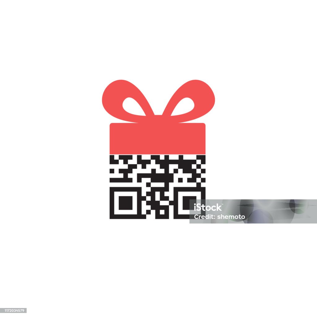 QR code as a Gift. Vector icon. QR code as a Gift. Vector icon. Concept sales or promotions for online store or your design. Isolated on white. QR Code stock vector QR code as a Gift. Vector icon. QR code as a Gift. Vector icon. Concept sales or promotions for online store or your design. Isolated on white. QR Code stock vector