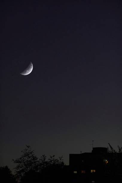 istock City by Night with Half Moon 1172036678