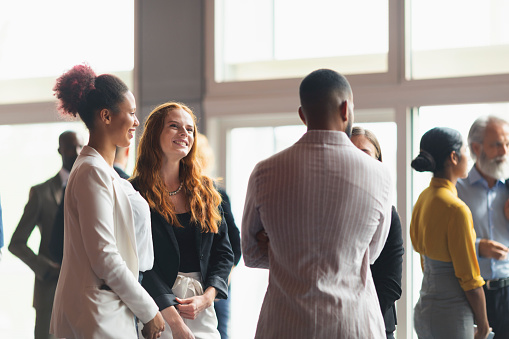 Group of business people attending a meeting in the board room