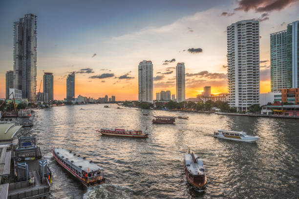 istock Busy Chao Phraya River in Bangkok, Thailand 1172044520
