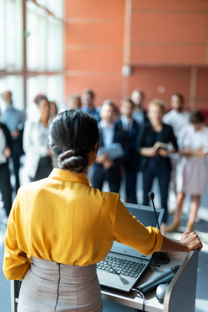 istock Female presenter at a seminar 1172046901