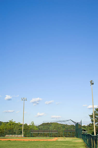 joueur de baseball - baseline base softball home base photos et images de collection