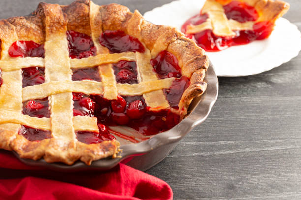 istock A Homemade Cherry Pie on a Wooden Table 1172054314