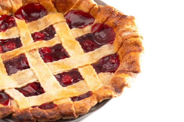 istock A Homemade Cherry Pie Isolated on a White Background 1172057397