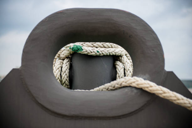 istock Bollards, ropes and docking equipment in the harbour 1172058027