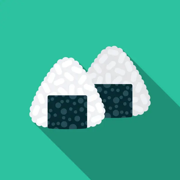 Vector illustration of Onigiri Japanese Food Icon