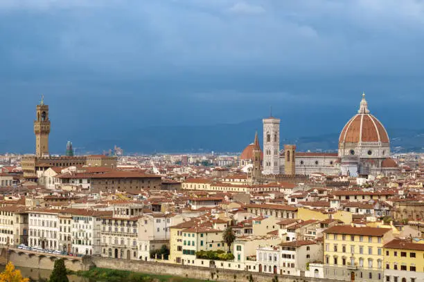 Photo of The Majestic panorama of Firenze ( Florence ) with the Cathedral 