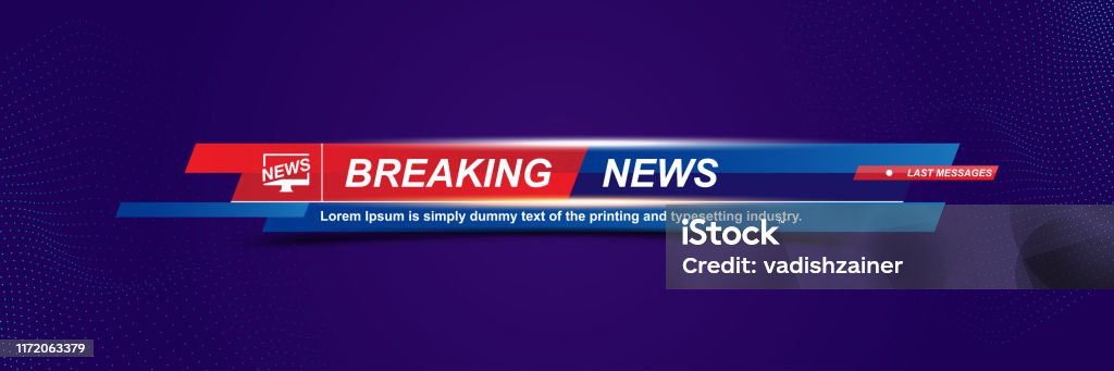 News Program Title Breaking News Template Title With Technology Background For Screen Tv ...