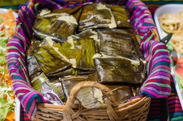 Traditional Mexican Tamales stock photo