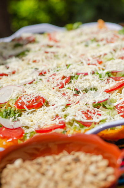 Mexican Hot Salad Enchiladas stock photo