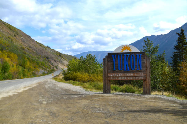 istock Yukon Larger than Life Sign in Alaska 1172064327