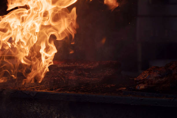 Barbecue pork ribs on Grill