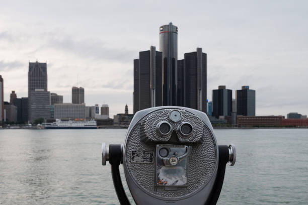 istock Detroit Skyline at dusk 1172064843