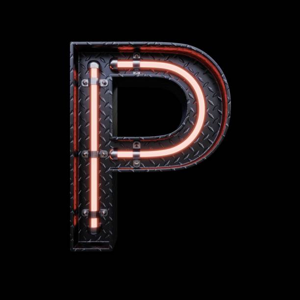 istock Neon Light Letter A with red neon lights. 1172083400