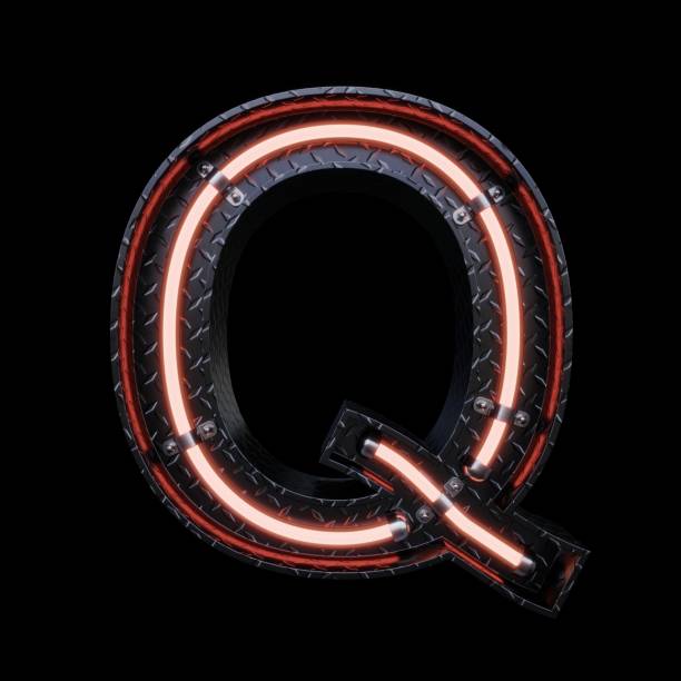 istock Neon Light Letter Q with red neon lights. 1172083406