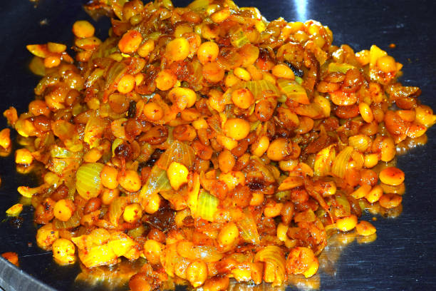 istock Red Lentils Indian Curry Dal in black 1172086235