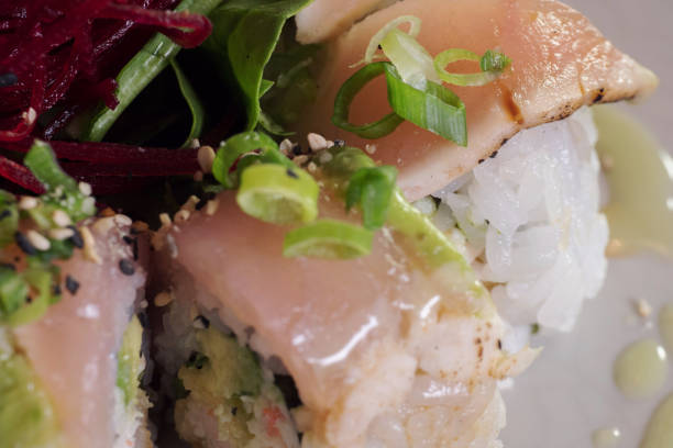 istock Tuna Sushi Rolls Close-Up 1172088132