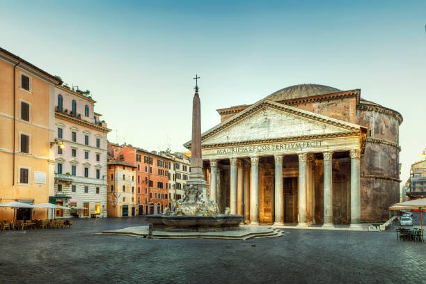 pantheon, roma, italia - architecture italian culture pantheon rome church foto e immagini stock