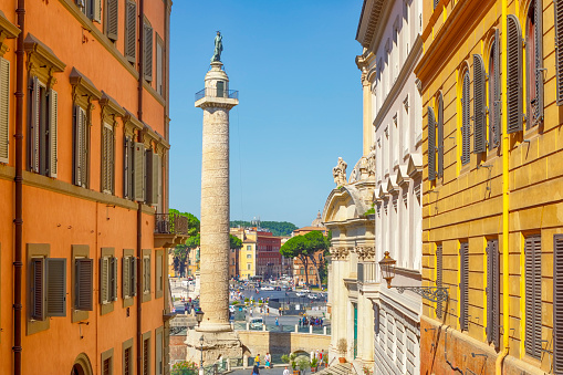 Trajan's Column is a Roman triumphal column in Rome, Italy, that commemorates Roman emperor Trajan's victory in the Dacian Wars.