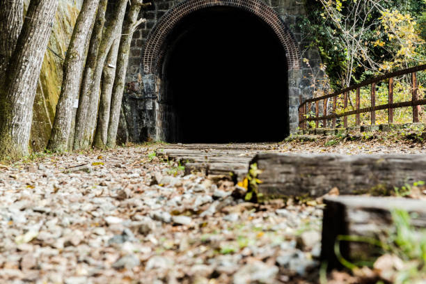 istock Abandoned tracks and tunnels 1172110387