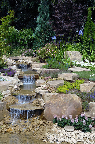 istock A waterfall in a park surrounded by nature 117212207