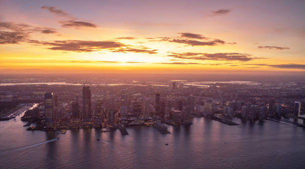 istock Jersey City aerial skyline at twilight 1172124630