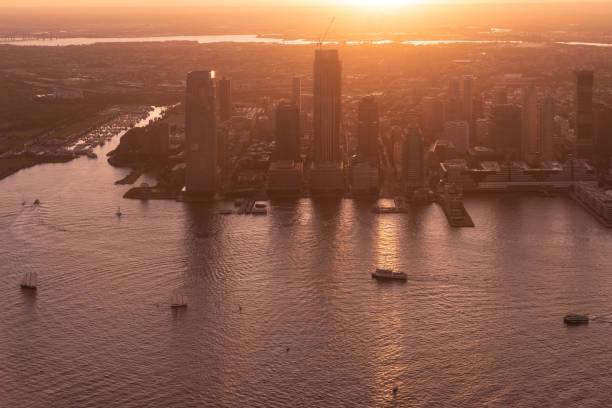 istock Jersey City aerial skyline at sunset 1172125432