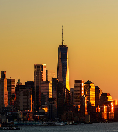 Last of the Sunlight Falling onto the Buildings before Sunset