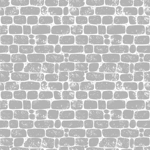 Seamless pattern. Wall of gray jagged stones. Texture for print, wallpaper, home decor, textile, package design, invitation or website background. Seamless pattern. Wall of gray jagged stones. Texture for print, wallpaper, home decor, textile, package design, invitation or website background. cobblestone stock illustrations
