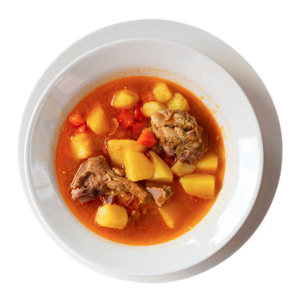 istock Delicious lamb soup with potatoes. Traditional oriental dish 1172134823