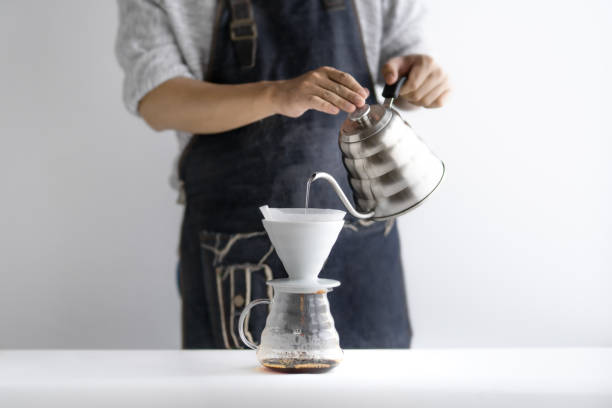 istock Drip coffee,Drip kettle,Black coffee make a coffee White scene 1172138248