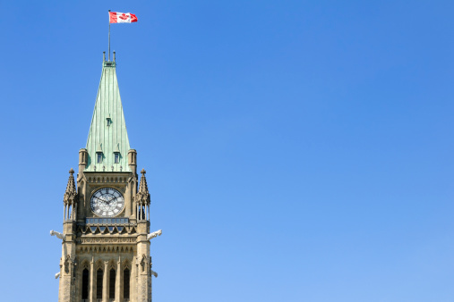 The Peace Tower in Ottawa, Ontario, Canada. Adobe RGB color profile.