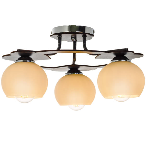 istock Three-lamp chandelier with three shades 1172140662