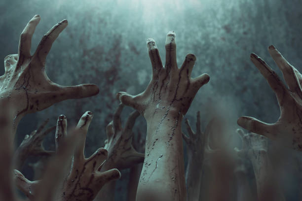 istock Bloody zombie hands, halooween theme 1172141248
