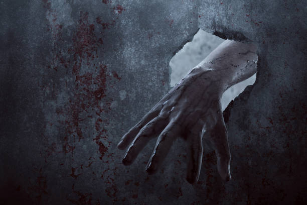 istock Bloody zombie hand, halooween theme 1172142054