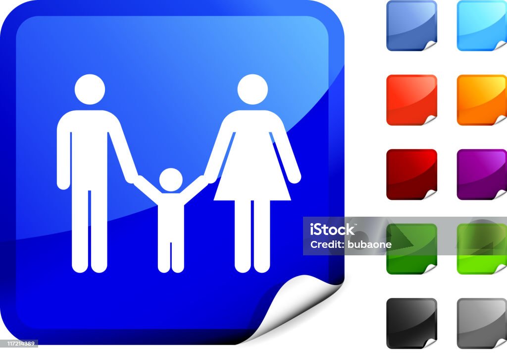 parents avec enfant internet vectorielles libres de droits - clipart vectoriel de 12-17 mois libre de droits